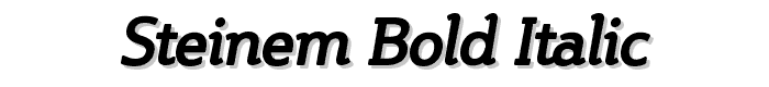 Steinem-Bold Italic font